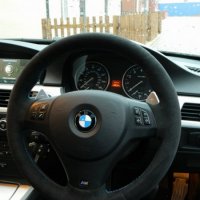 e82 e90 M-sport with paddles - padded, black alcantara 9040, M-stitching - BMW Performance Style 1