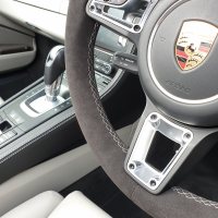 Boxter 718 (HEATED) - Black Alcanatara 9040, Light Grey (Silver) 412 stitching