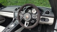 Boxter 718 (HEATED) - Black Alcanatara 9040, Light Grey (Silver) 412 stitching