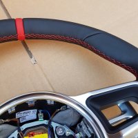 981-GTS-Standard-thickness-Black-Smooth-leather-Carmine-red-12-o-clock-marker-Carmine-red-stitching-Piece-of-dashboard-to-be-returned-4