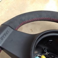 997.2 - dark grey Alcantara 9002 + yellow centre band, red stithing 2