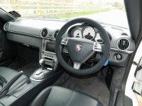 997 (triangular airbag, Blue) - thumb grips built up, padded, ocean blue alcantara 9980, Grey 415 stitching 1