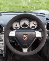 997,987 - thumb grips built up, dark grey Alcantara 9002, red stitching 2
