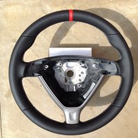 997,987 (traingular airbag) - thicker, thumb grips built up, perforated leather sides, nappa top-bototm + red centre stripe, silver 412 stithing