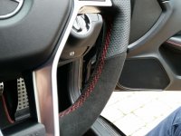 W204 amg - slighlty thicker, perforated sides, Black alcantara top-bottom, Red stitching 3