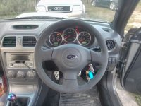 2005 Subaru impreza WRX -dark grey Alcantara 9002, green 1314 stitching