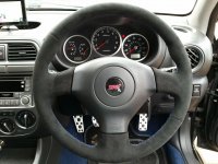 Impreza STI 05-07 - Black alcantara 9040, Blue 1078 stitching 1