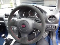Impreza STI 05-07 - Black alcantara 9040, Red stitching 1