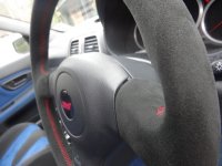 Impreza STI 05-07 - thicker black alcantara 9040, Red stitching 4