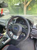 Subaru-WRX-STI-2014-Flat-Bottom-Perforated-Leather-on-sides-Smooth-Leather-topbottom-Red-Stitching-2