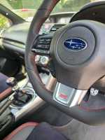 Subaru-WRX-STI-2014-Flat-Bottom-Perforated-Leather-on-sides-Smooth-Leather-topbottom-Red-Stitching-3