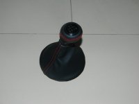 VW T5 gear knob - nappa leather, red stitching