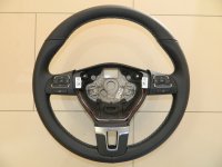VW golf VI - Smooth nappa leather with Perforated top section, Silver 412 stitching 1