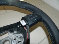 VW golf VI - Smooth nappa leather with Perforated top section, Silver 412 stitching 2