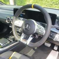 A35-A45s-AMG-Perforated-leather-on-sides-Smooth-top-bottom-Yellow-centre-stripe-Yellow-113-stitching-2