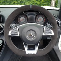 W205-C63-AMG-Full-Black-Alcantara-9040-BLACK-centre-stripe-Silver-grey-415-stitching-1