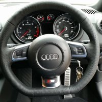 Audi S3, TT mk2 - slightly thicker, Perforated leather, Black stitching 1