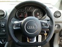 RS3 2012 with paddles - Nappa leather sides, black alcantara topbottom, silver stitching 1