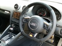RS3 2012 with paddles - Nappa leather sides, black alcantara topbottom, silver stitching 2