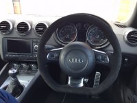 TT mk2, S3 - slighlty thicker, black alcantara 9040, black stitching