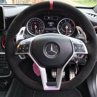 A45-AMG-Black-alcantara-9040-Red-centre-stripe-at-12-oclock-Red-stitiching-1