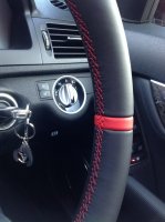 C63-AMG-Dark-grey-alcantara-9002-on-sides-Smooth-leather-TopBottom-Red-band-at-12-oclock-Red-stitching-2