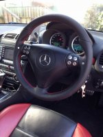 SLK-55-W171-AMG-Slighlty-thicker-Perforated-leather-sides-smooth-top-bottom-Red-1