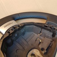 Clio 182 - Thumbs re-built, Prforated sides, smooth top-bottom + Blue centre stripe at 12 o'clock, Blue stitching 3