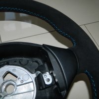 E36Z3 M-tech - padded, black alcantara 9040 + blue centr stripe, M-stitching 2