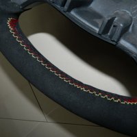 E46 M3 E39 M5-steering wheel - Thicker, black Alcantara 9040 with German Flag colour2
