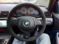 E46 M3 Manual - Padded, Black Alcantara 9040, M- stitching