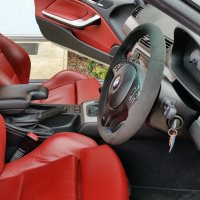 E46 M3 manual - padded, black alcantara 9040, M- stitching 2