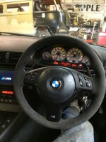 E46 M3 smg - padded, dark grey alcantara 9002, M-sttihing - CSL Style