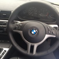 E46 SE - Thicker, Thumb grips built up, Nappa, Black stitching - M-sport style