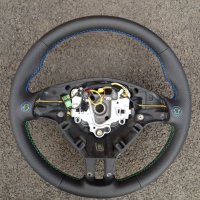 E46 SE alpina - Thicker, Thumb grips built up, perforeted sides, Nappa top-bottom, gren and blue stitching