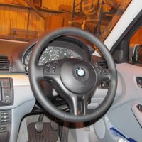 E46 Sport - slighlty thicker, plain leather, Black stitching1