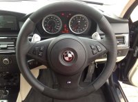 E60 M5, E63 M6 -Perforated sides, Black alcantara top-bottom, M stitching 1