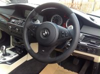 E60 M5, E63 M6 - Perforated sides, Black alcantara top-bottom, M stitching 2