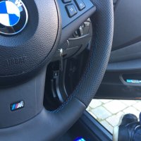 E60 m-sport 2007​ (With Paddles) - Perforated leather on sides, Smooth top​​bottom, M-stitching + Lower Trim 2