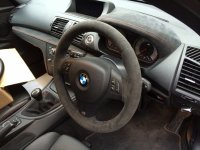 BMW 1M E82 - padded, dark grey ( charcoal )  alcantara 9002, M-stitching