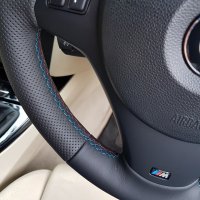 E87 E90 M-sport - Padded, Perforated leather on sides, Smooth topBottom, M stitchinh 2