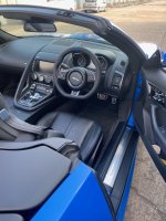 Jaguar-F-Type-2017-With-Paddles-Perforated-leather-on-sides-Smooth-top-bottom-Blue-centre-stripe-Light-blue-stitching-1