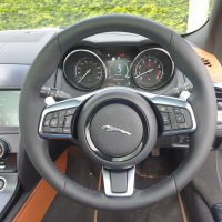 Jaguar-F-type-HEATED-Slighlty-thicker-Thumb-grips-added-SMOOTH-leather-all-around-Black-stitching-0