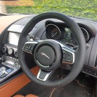 Jaguar-F-type-HEATED-Slighlty-thicker-Thumb-grips-added-SMOOTH-leather-all-around-Black-stitching-2