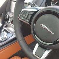 Jaguar-F-type-HEATED-Slighlty-thicker-Thumb-grips-added-SMOOTH-leather-all-around-Black-stitching-3