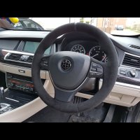 GT F07 SE ( No Paddles)  - Padded, Black alcantara 9040 + Black centre stripe, Black stitching 2