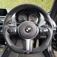 F22-M235i-Manual-Modification-with-Flat-bottom-extra-PROFILES-Perforated-leather-on-sides-Black-Alcnatara-9040-top-bottom-Silver-412-stitching