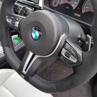 F80-M3-with-Paddles-Modification-with-Flat-bottom-Black-Alcnatara-9040-on-sides-Smooth-leather-top-bottom-Blue-centre-stripe-M-tri-stitching-2