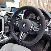 F80-M3-with-Paddles-Modification-with-Flat-bottom-Black-Alcnatara-9040-on-sides-Smooth-leather-top-bottom-Blue-centre-stripe-M-tri-stitching-3