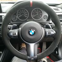 F20F30-M-sport-Black-alcantara-red-centre-stripe-at-12-oclock-Light-silver-412-stitching-1